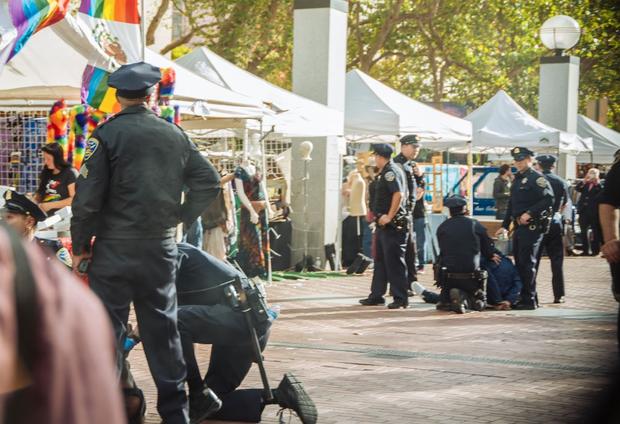  1 Shot, Several People Detained After Shooting Near Civic Center Plaza During ...