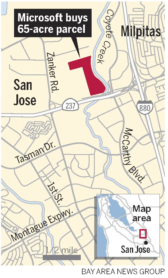dc7a7 sjm microsoft 0930 web Exclusive: Microsoft buys north San Jose land, large complex eyed