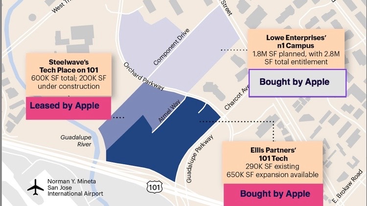 f04f8 appleofficespacesanjose Apple Seeking Large Expanses of Real Estate for Autonomous Car Project